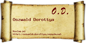 Oszwald Dorottya névjegykártya